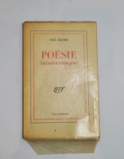 ELUARD (Paul). Poésie ininterrompue. Paris, Gallimard, 1946, in-12, br. couv. impr....