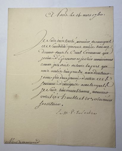 CHARLES DE ROHAN, MARÉCHAL PRINCE DE SOUBISE (1715-1787) Ensemble d’environ vingt-deux...