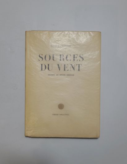 REVERDY (Pierre). Sources du vent. Genève, Paris, Trois Collines, 1946, in-4, br....