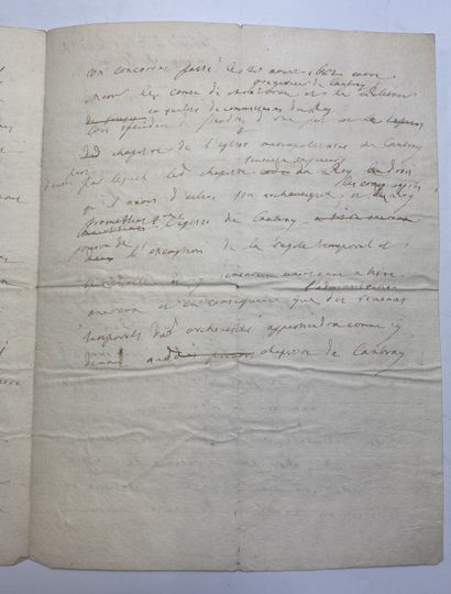 null LETTRE AUTOGRAPHE datée de 1715 non signée suite au décès de François DE SALIGNAC...