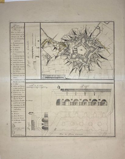 null Plan de la citadelle de Tournay à Bruxelles chez Eugène Henry Friez
XVIIIe siècle
56...