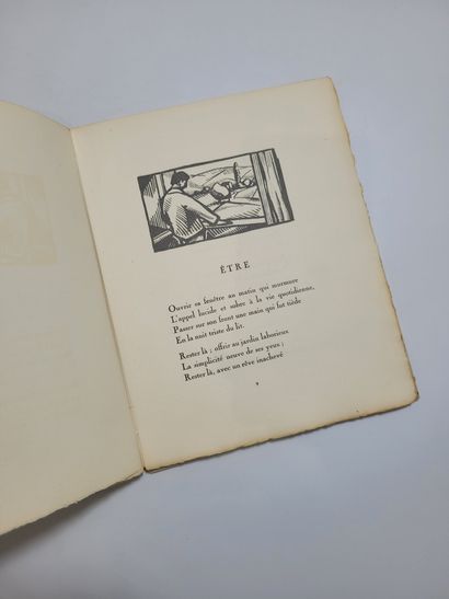 TAGORE. Amal et la lettre du roi. Traduction d’André Gide. Paris, Vogel, 1922, in-4,...
