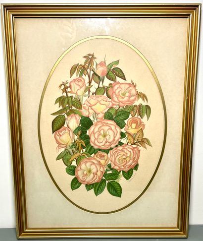 Joanna ASQUITH LOWE ROSES (rouges, roses et jaunes)
Quatre estampes en couleur sur...