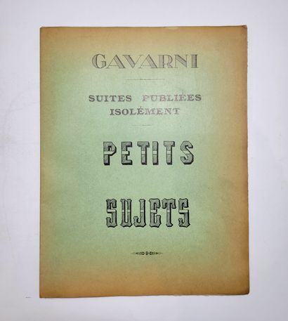 ¤ Paul GAVARNI SUITE DE PETITS SUJETS
Cinq lithographies collées sur papier