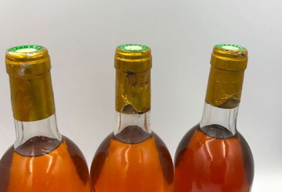 3 bouteilles 3 Bouteilles SAUTERNES mise du Domaine Rousset-Peyraguey, 1991
Et. fanées...