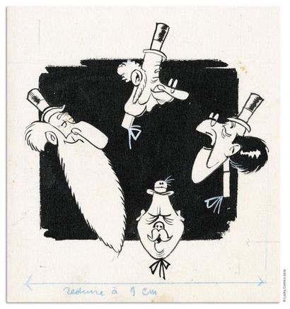 MORRIS MORRIS LUCKY LUKE Les Collines noires (T.21), Dupuis 1963 Illustration originale,...