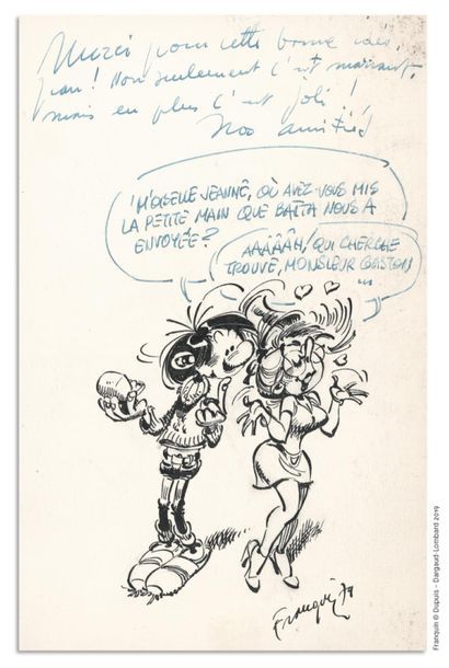 ANDRÉ FRANQUIN ANDRÉ FRANQUIN
GASTON
Illustration originale réalisée en 1979, offerte...