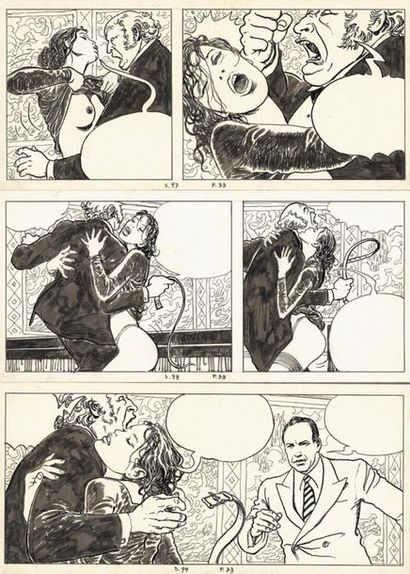 MANARA MILO MANARA
LE DÉCLIC
Le Déclic 2 (T.2), Albin Michel 1991
Planche originale...