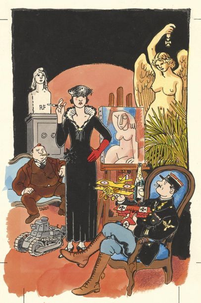 Tardi JACQUES TARDI
Couverture originale pour le roman de Jean Vautrin, La Femme...