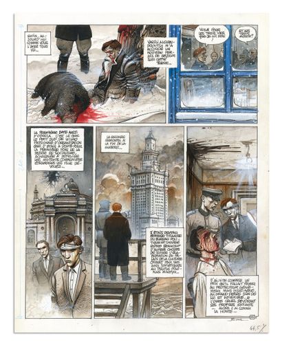 BILAL ENKI BILAL

Hunting party, 

Dargaud 1983

Original plate n°55, prepublished...