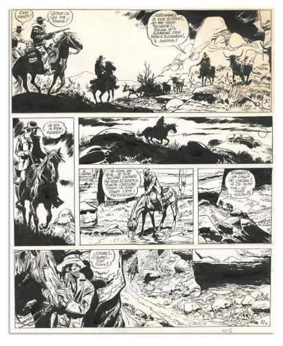 JIJE JIJÉ
JERRY SPRING
La Fille du canyon (T.16), Dupuis 1977
Planche originale n°37,...