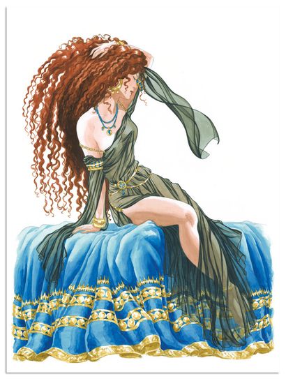 MIRALLES ANA MIRALLES
DJINN
Dargaud
Bare shoulders, sails in the wind, original illustration...