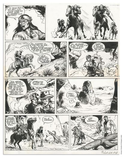 GIRAUD JEAN GIRAUD
BLUEBERRY
Fort Navajo (T.1), Dargaud 1965
Planche originale n°...