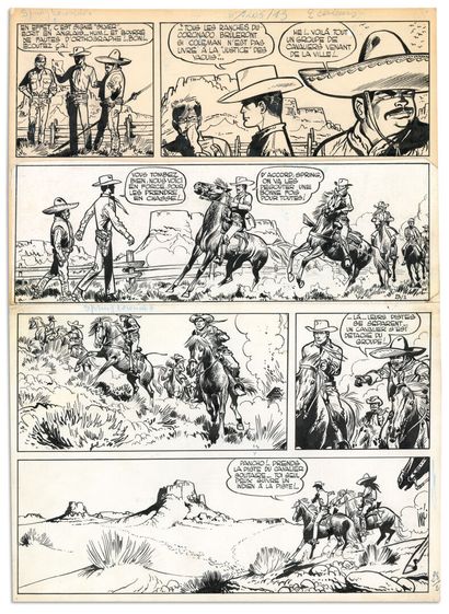 JIJÉ JERRY SPRING
La Route de Coronado (T.11), Dupuis 1962
Planche originale n° 28,...