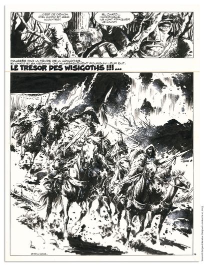 VANCE WILLIAM VANCE
RAMIRO
Les Otages (T.8), Dargaud 1983
Planche originale n° 25,...