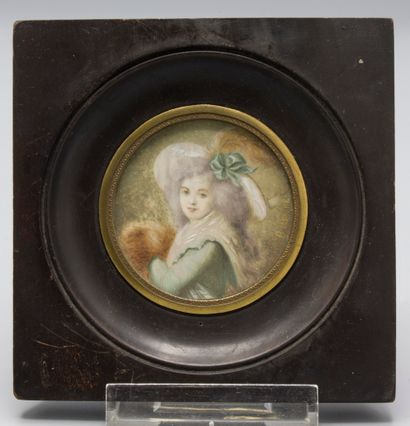 Miniatur Porträt 'Madame Molé-Reymond' / Portrait of Madame Molé-Reymond, Frankreich,... Gazette Drouot