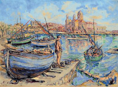  Jean Pougny, aussi Ivan Albertowitsch Puni, 1892 Repino - 1956 Paris, aquarelle,... Gazette Drouot