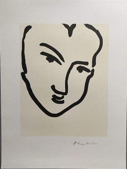Henri Matisse (after) - Nadia au visage penché, 1948 Henri Matisse (after) - Nadia... Gazette Drouot