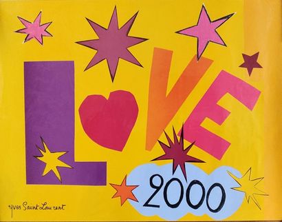 null D’après Yves SAINT LAURENT (1936-2008) 
Love, 2000 
Affiche "carte de voeux"...