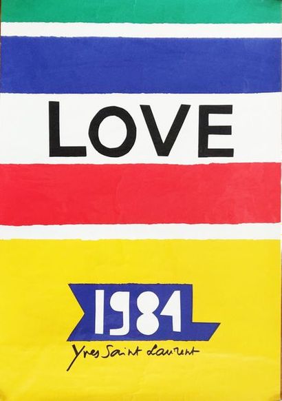D’après Yves SAINT LAURENT (1936-2008) 
Love,...