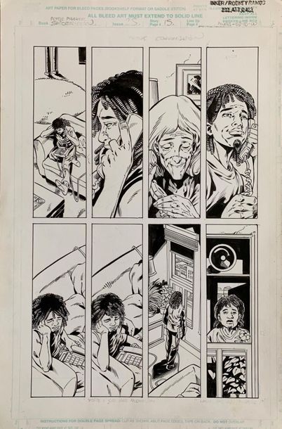 null Rodney Ramos (MARVEL)
Peter Parker : Spiderman #25, page 15, 2000
Encre de Chine
H....