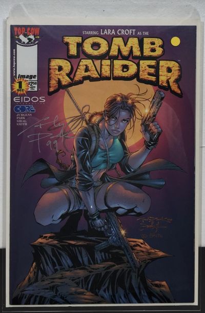 Tomb Raider, signé et daté 1999 par Andy...