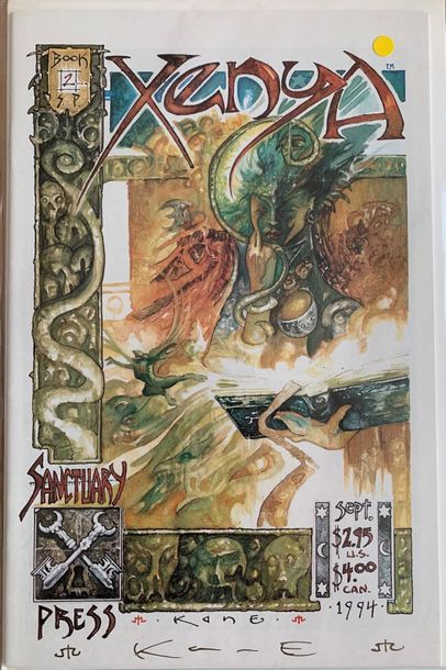 null Xenya, Sanctuary press, sept. 1994, signé par Kane sur la couverture