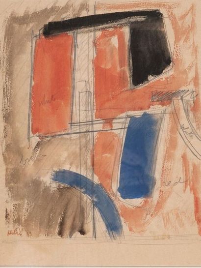 null Jean HELION (1904-1987)
Stacking 1933.
Watercolour on paper.
Signed and dated...