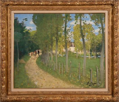 null Pierre-Eugène MONTEZIN (1874-1946)
Road to Champs sur Yonne.
Oil on canvas signed...
