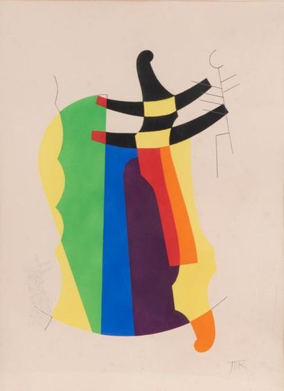 null Emmanuel RADNITSKY dit MAN RAY (1890 - 1976)
Revolving Doors n°4.
Colour lithograph,...