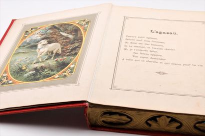 null LE LIVRE D’IMAGES PARLANTES, Nuremberg vers 1885. 18 pages sur carton, montées...