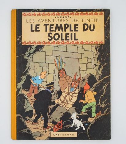 null HERGE (1907-1983), The Temple of the Sun. Casterman 1949. Second printing, yellow...