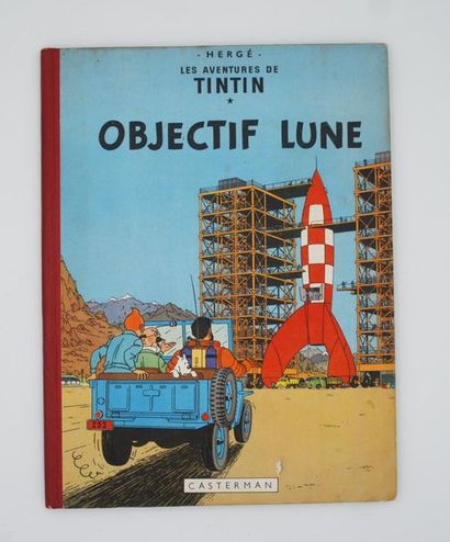 null HERGE (1907-1983), Objectif Lune. Casterman 1953. Edition originale française,...