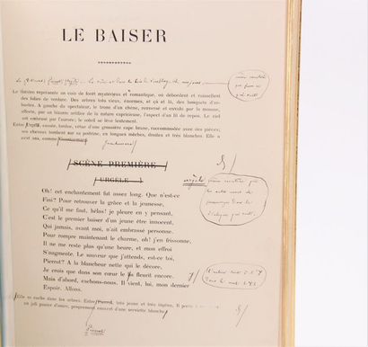 MANET BANVILLE / MANET (1833-1892) / ROCHEGROSSE.
Le Baiser Comédie [1888]. Exemplaire...