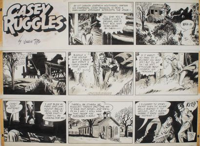 null Warren UFFTS (1925-1982), Casey Ruggles. 1951. Comic Strip composed of three...