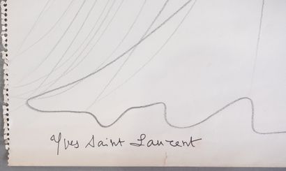  Yves SAINT LAURENT (1936-2008) 
Projet pour la reine, Acte I de l'Aigle à deux têtes...