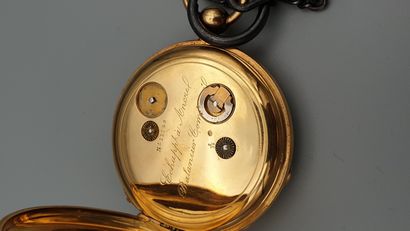 null ANONYME vers 1880

Rare et belle montre de poche en or jaune 18K à double fuseaux...