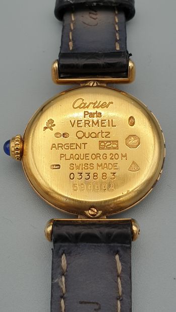 null CARTIER "Colisée" ref.590002 vers1989.

Montre de dame en vermeil plaqué 20...