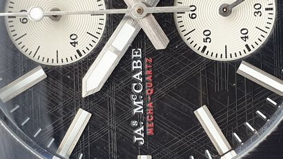 null JAMES MCCABE, BAJA CHRONO "Gravel Grey" NOS.

Large classic chronograph, steel...