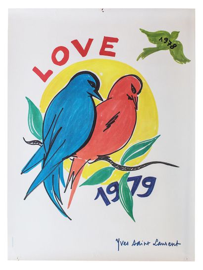 null 
Yves SAINT LAURENT (1936-2008), according to


Love, 1979


Poster "greeting...