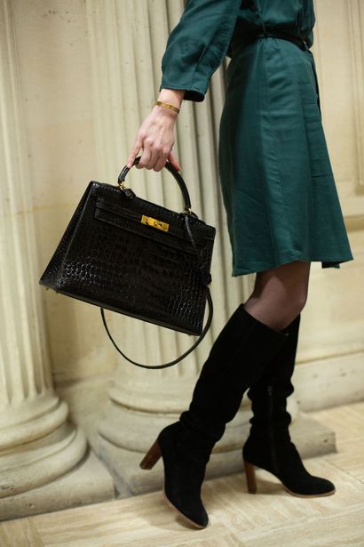 null 
HERMÈS 

Sac modèle 
Kelly Sellier en crocodile d'estuaire (crocodylus porosus,...