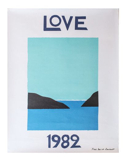 null 
Yves SAINT LAURENT (1936-2008), d'après


Love, 1982


Affiche "carte de vœux".


H....