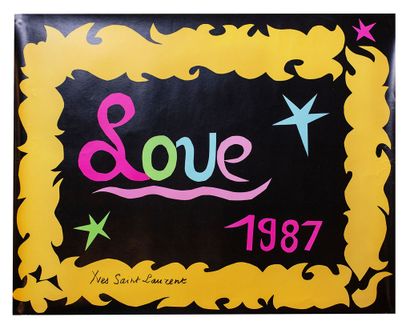 null 
Yves SAINT LAURENT (1936-2008), according to


Love, 1987


Poster "greeting...