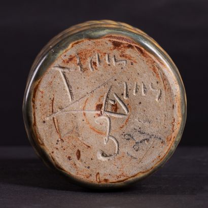 Jean CARRIES Jean CARRIES ( 1855 - 1894 ) 
A Puisaye sandstone flask with a neck...