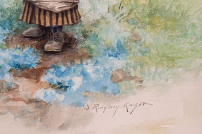 DANIEL RIDGWAY KNIGHT Daniel Ridgway KNIGHT (1839-1924)

Dame à l'ombrelle

Aquarelle...