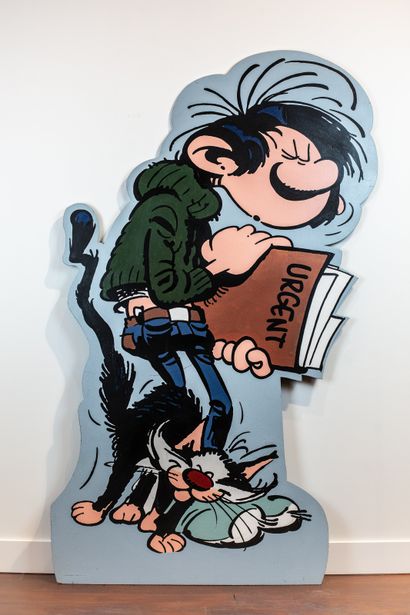 FRANQUIN (1924-1997) FRANQUIN (1924-1997), grand panneau de bois faisant office de...