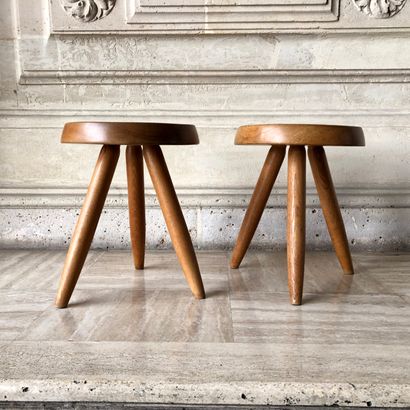 Charlotte PERRIAND (1903-1999) Charlotte PERRIAND (1903-1999)

Pair of high stools...