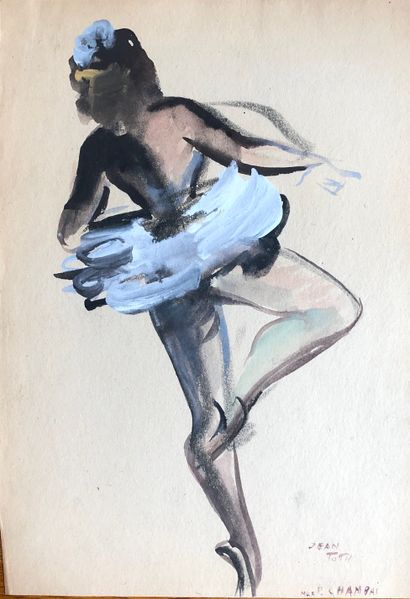 Jean TOTH Jean TOTH ( 1899-1972)

Danseuse de ballet : Mlle P. CHAMBAI. 

Aquarelle...