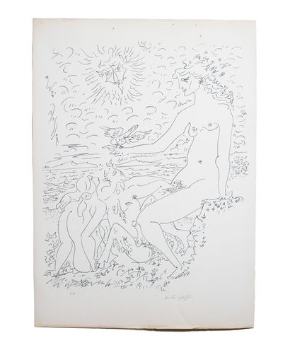 MASSON André MASSON André (1896-1987) 

Lithograph in black E.A, signed in pencil...