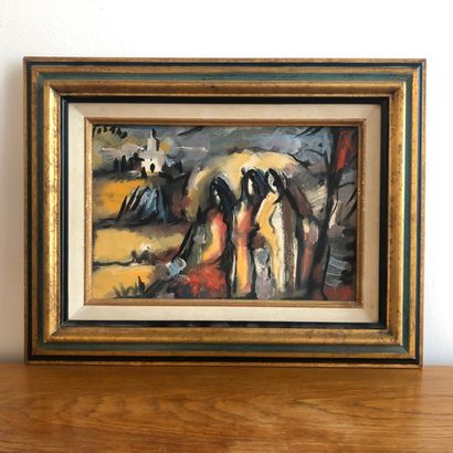 Eduardo PISANO Eduardo PISANO (1912-1986)

The three pilgrims. 

Oil on cardboard...